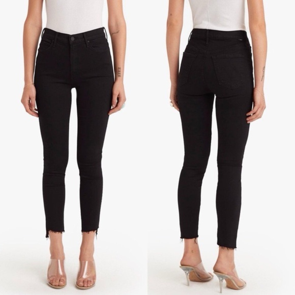 Mother Stunner Zip Ankle Step Fray in Not Guilty Black